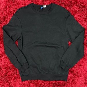 H&M Divided Pull Over Crew Neck Sweater Black Basic Soft Warm Small